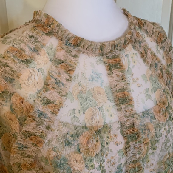 MAC DUGGALPlus Pleated One-Shoulder Rosette Detail Gown Anthropologie